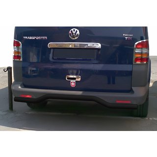 Barra Trasera Onda Negra (Acero Inoxidable) Volkswagen T5 Transporter 2003-2010 foto 1