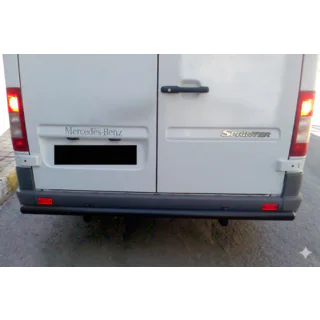 Barra Trasera AK002 Negra (Acero Inoxidable)