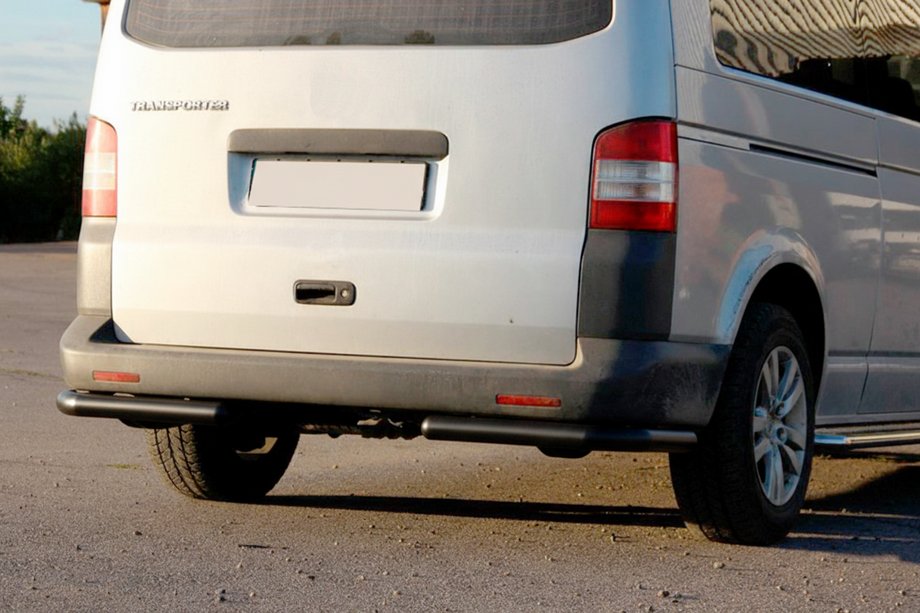 Volkswagen T5 Caravelle 2004-2010 Esquinas traseras AK003 Negro (2 uds, acero inoxidable) Foto 9