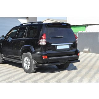 Esquinas traseras AK003 Negro (2 uds, acero inoxidable) Toyota Land Cruiser Prado 120 2002-2009 foto 3
