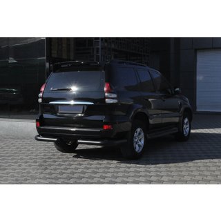 Esquinas traseras AK003 Negro (2 uds, acero inoxidable) Toyota Land Cruiser Prado 120 2002-2009 foto 4