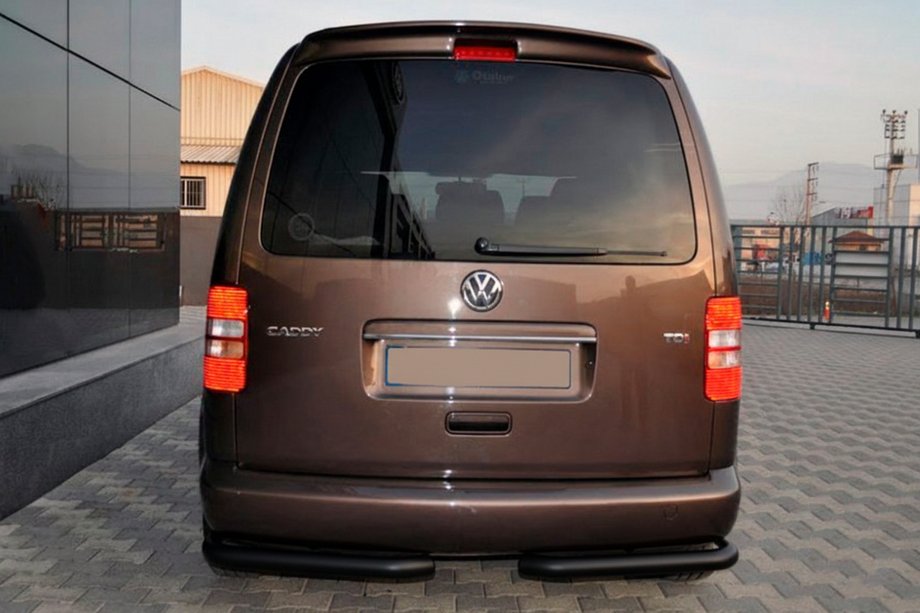 Volkswagen Caddy 2004-2010 Esquinas traseras AK003 Negro (2 uds, acero inoxidable) Foto 1