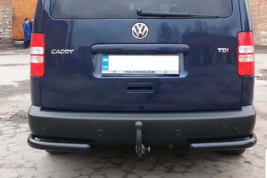 Volkswagen Caddy 2004-2010 Esquinas traseras AK003 Negro (2 uds, acero inoxidable) Foto 3