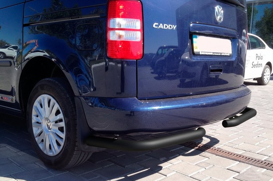 Volkswagen Caddy 2004-2010 Esquinas traseras AK003 Negro (2 uds, acero inoxidable) Foto 7
