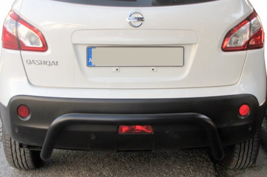 Nissan Qashqai 2007-2010 Barra Trasera AK007 Negra (Acero Inoxidable) Foto 2