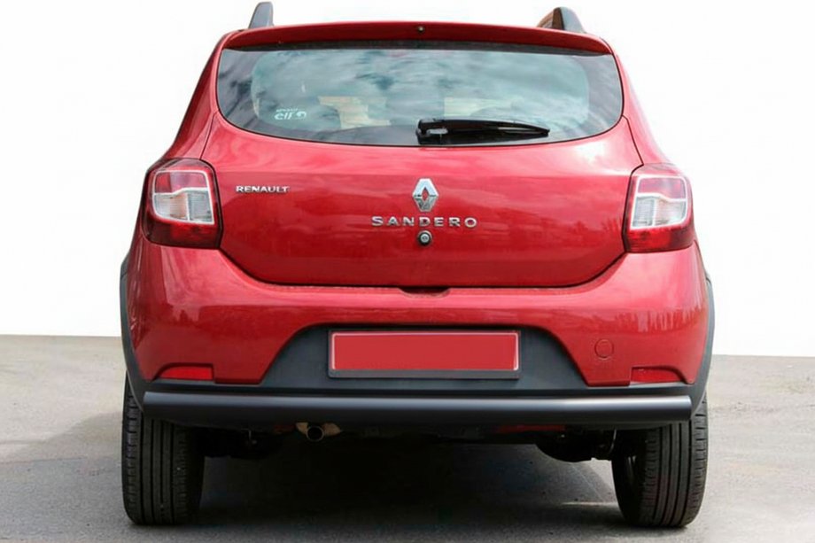 Dacia Sandero 2013-2020 Barra Trasera AK002 Negra (Acero Inoxidable) Foto 1