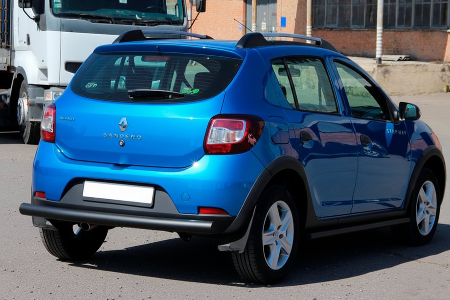 Dacia Sandero 2013-2020 Barra Trasera AK002 Negra (Acero Inoxidable) Foto 7