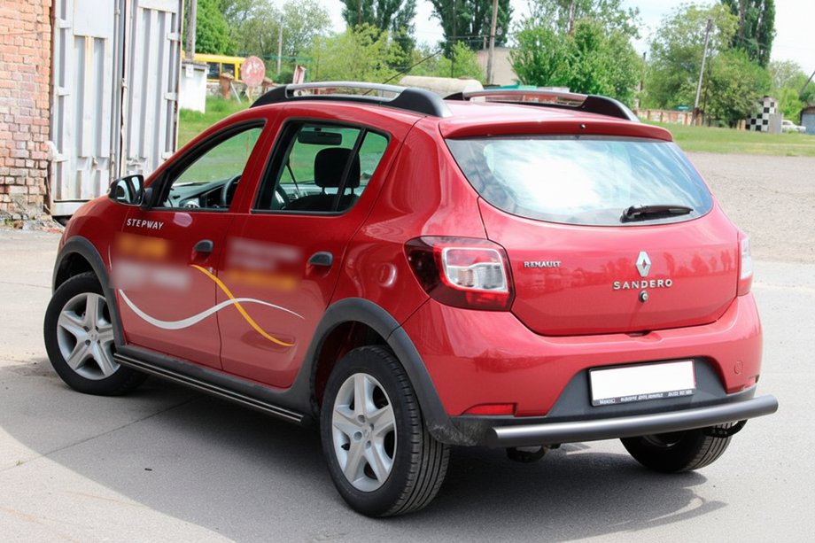 Dacia Sandero 2013-2020 Barra Trasera AK002 Negra (Acero Inoxidable) Foto 8