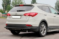 Hyundai Santa Fe 3 2012-2018 Barra Trasera AK002 Negra (Acero Inoxidable) foto 1