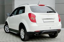 SsangYong Korando 2010-2019 Barra Trasera AK006 Negra (Acero Inoxidable) foto 2