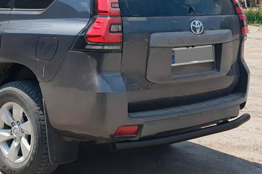Toyota Land Cruiser Prado 150 2009-2023 Barra Trasera AK002 Negra (Acero Inoxidable) Foto 5