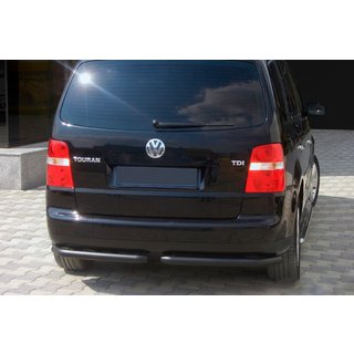 Esquinas traseras AK003 Negro (2 uds, acero inoxidable) Volkswagen Touran 2003-2010 foto 1