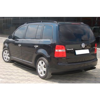 Esquinas traseras AK003 Negro (2 uds, acero inoxidable) Volkswagen Touran 2003-2010 foto 3