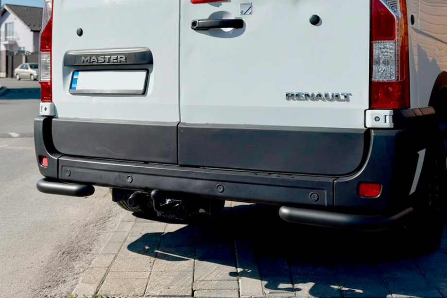 Renault Master 2011-2023 Esquinas traseras AK003 Negro (2 uds, acero inoxidable) Foto 8