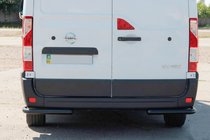 Opel Movano 2010-2021 Esquinas traseras AK003 Negro (2 uds, acero inoxidable) foto 1