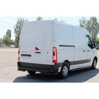 Esquinas traseras AK003 Negro (2 uds, acero inoxidable) Opel Movano 2010-2021 foto 3