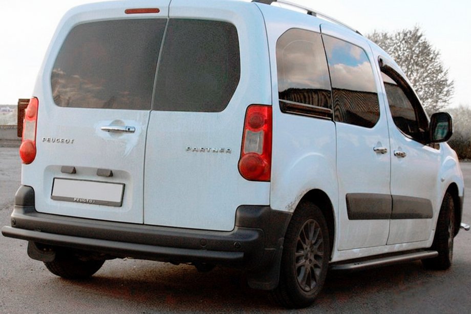 Citroen Berlingo 2008-2018 Protector Trasero Black (Acero Inoxidable) 60 mm Foto 4