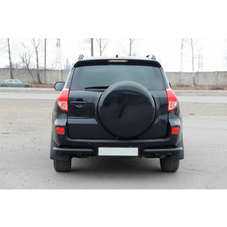 Esquinas traseras AK003 Negro (2 uds, acero inoxidable) Toyota Rav 4 2006-2013 foto 2