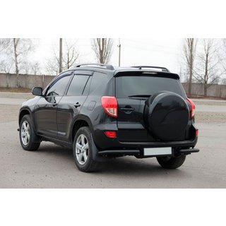Esquinas traseras AK003 Negro (2 uds, acero inoxidable) Toyota Rav 4 2006-2013 foto 3