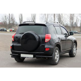 Esquinas traseras AK003 Negro (2 uds, acero inoxidable) Toyota Rav 4 2006-2013 foto 4