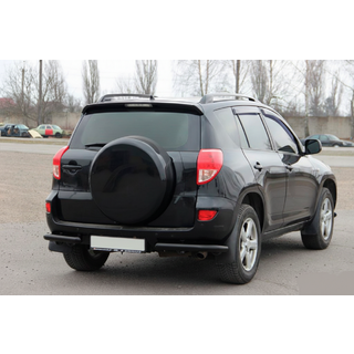 Esquinas traseras AK003 Negro (2 uds, acero inoxidable) Toyota Rav 4 2006-2013 foto 4