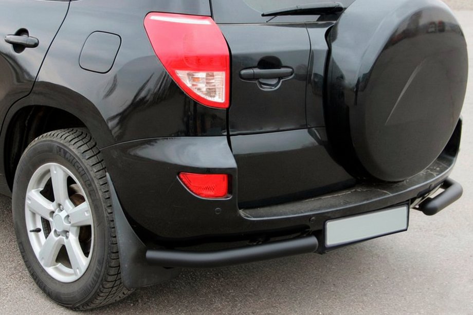 Toyota Rav 4 2006-2013 Esquinas traseras AK003 Negro (2 uds, acero inoxidable) Image