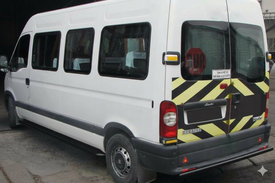 Opel Movano 2004-2010 Barra Trasera AK002 Negra (Acero Inoxidable) Image