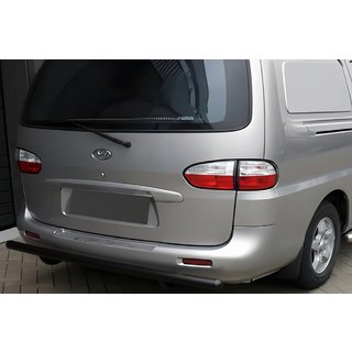 Protector trasero AK002 Negro (2 uds., acero inoxidable) Hyundai H200, H1, Starex 1998-2007