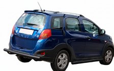 Chery Beat 2009-2015 Protector trasero AK002 Negro (2 uds, acero inoxidable) foto 2
