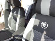 Skoda Octavia II A5 2006-2010 Fundas de Asientos de Coche (Polipiel↗Tela, Premium) foto 10