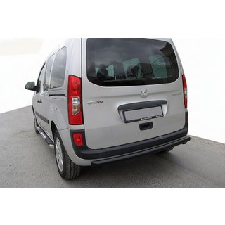 Protector trasero AK002 Negro (2 uds, acero inoxidable) Renault Kangoo 2008–2020 foto 1