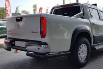 Ford Ranger 2011–2022 Barra de protección trasera AK003 Black (2018-2022, acero inoxidable) foto 1