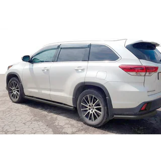 Esquinas traseras Black (2 uds, acero inoxidable) Toyota Highlander 2013-2019 foto 2