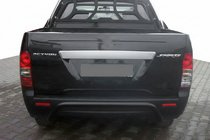 SsangYong Action 2005-2018 Defensa Trasera AK006 Negra (Acero Inoxidable) foto 1