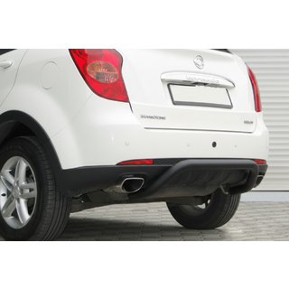 Defensa Trasera AK006 Negra (Acero Inoxidable) SsangYong Action 2005-2018 foto 2