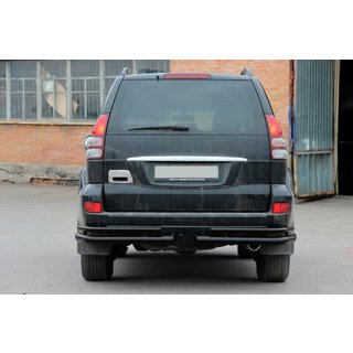 Barras Dobles Traseras AK003-1 Negro (2 uds, Acero Inoxidable) Toyota Land Cruiser Prado 120 2002-2009 foto 2