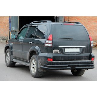 Barras Dobles Traseras AK003-1 Negro (2 uds, Acero Inoxidable) Toyota Land Cruiser Prado 120 2002-2009 foto 3