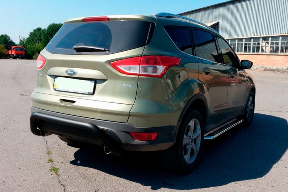Ford Kuga/Escape 2013-2019 Barra Trasera AK007 Negra (Acero Inoxidable) Foto 1