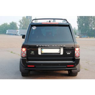 Barra Trasera Doble AK002 Negra (Acero Inoxidable) Range Rover III L322 2002-2012 foto 2