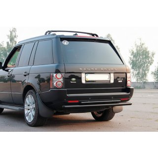 Barra Trasera Doble AK002 Negra (Acero Inoxidable) Range Rover III L322 2002-2012 foto 1