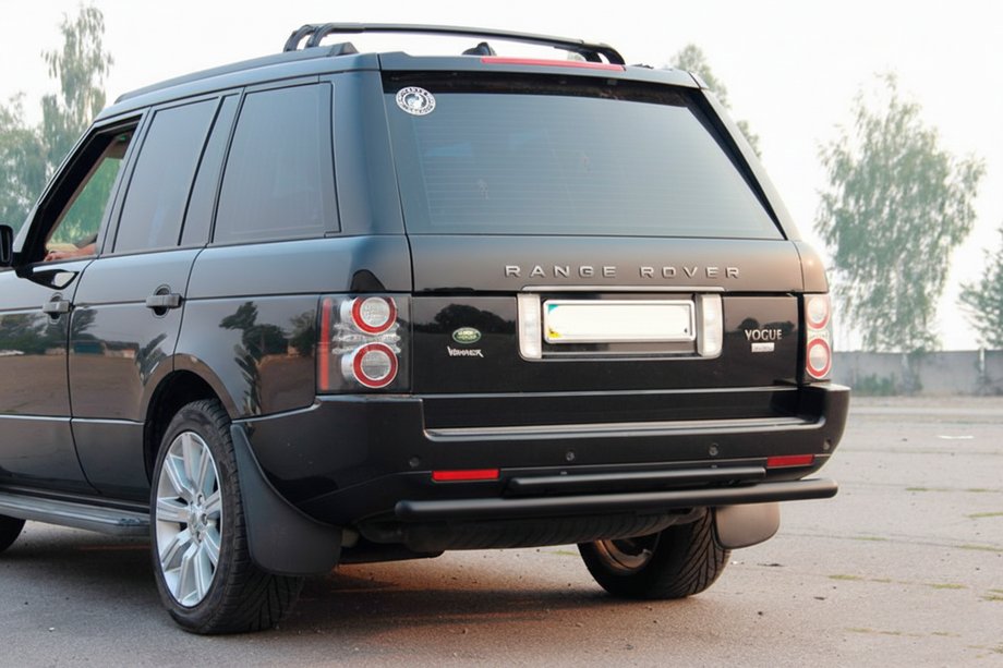 Range Rover III L322 2002-2012 Barra Trasera Doble AK002 Negra (Acero Inoxidable) Image