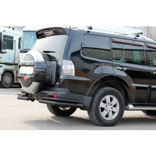 Barra Trasera Doble AK003 Negra (Acero Inoxidable) Mitsubishi Pajero Wagon IV 2006-2021 foto 2