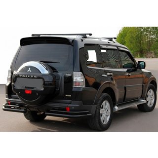 Barra Trasera Doble AK003 Negra (Acero Inoxidable) Mitsubishi Pajero Wagon IV 2006-2021 foto 1