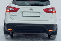 Nissan Qashqai 2014-2021 Barra Trasera AK007-1 Negra (Acero Inoxidable) foto 2