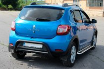 Renault Sandero 2013-2022 Barra Trasera AK007 Negra (Acero Inoxidable) foto 4