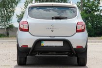 Renault Sandero 2013-2022 Barra Trasera AK007 Negra (Acero Inoxidable) foto 1