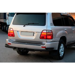 Barras traseras de esquina AK003-Double Black (2 uds., acero inoxidable) Toyota Land Cruiser 100 1998-2007 foto 2