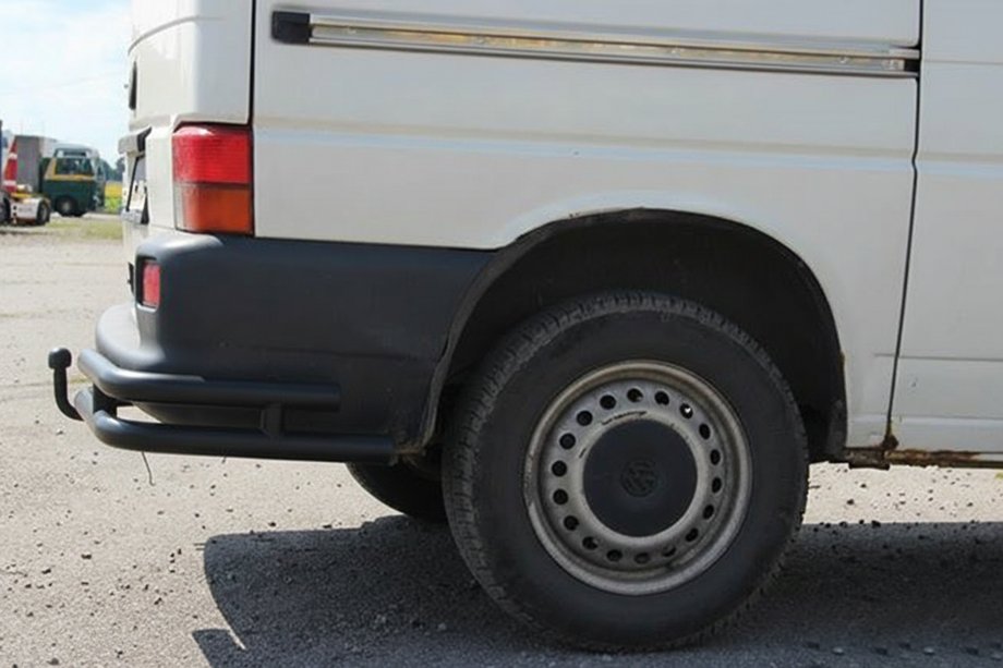 Volkswagen T4 Transporter 1990-2003 Esquinas traseras dobles AK003-Double Black (2 uds, acero inoxidable) Foto 4