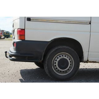 Esquinas traseras dobles AK003-Double Black (2 uds, acero inoxidable) Volkswagen T4 Caravelle/Multivan 1990–2003 foto 2