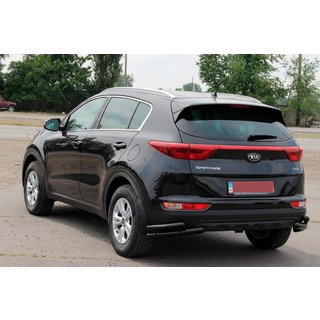 Protector Trasero de Esquina Doble AK003 Doble Negro (Acero Inoxidable) Kia Sportage 2015-2021 foto 3